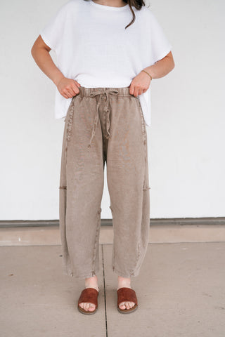 Drift Together Mineral Wash Barrel Pants