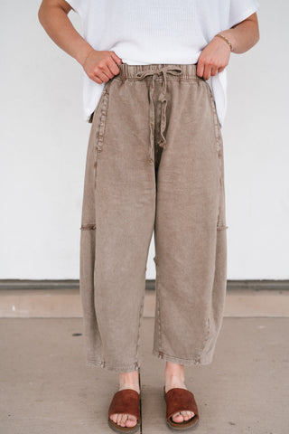 Drift Together Mineral Wash Barrel Pants