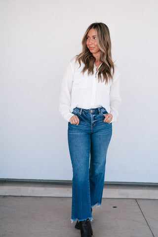 Ivory Essence Collared Button Down