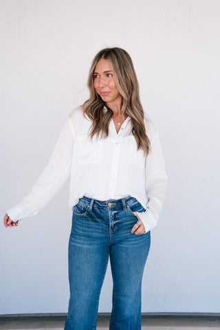 Ivory Essence Collared Button Down