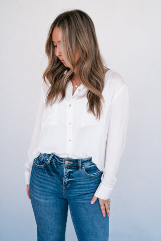 Ivory Essence Collared Button Down
