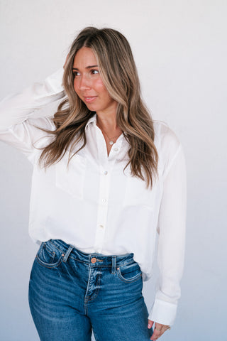 Ivory Essence Collared Button Down