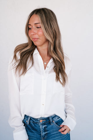 Ivory Essence Collared Button Down