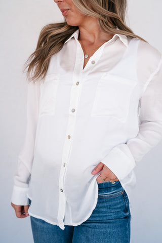 Ivory Essence Collared Button Down