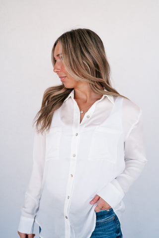 Ivory Essence Collared Button Down