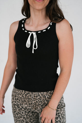 Tied In Love Ribbed Tank