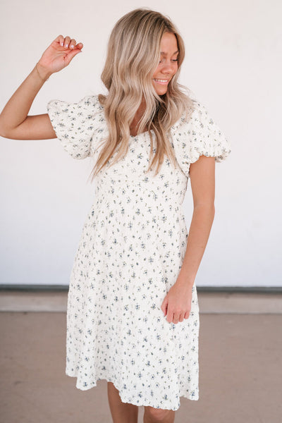 {PREORDER!} Forget Me Not Balloon Sleeve Dress