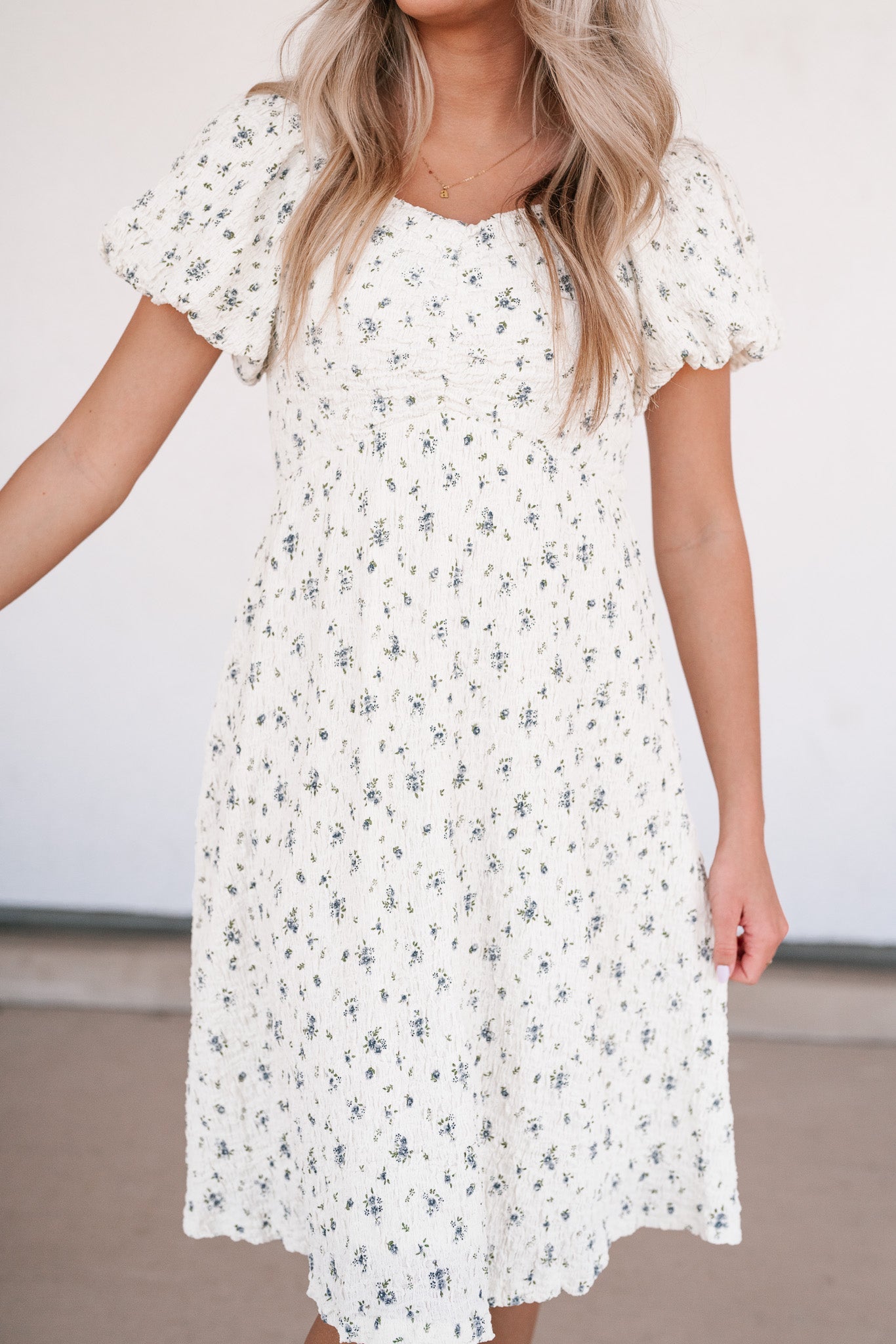 {PREORDER!} Forget Me Not Balloon Sleeve Dress