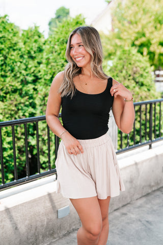 Perfect Layer Scoop Neck Tank - Black