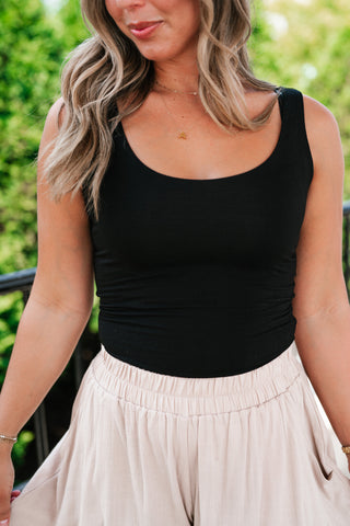 Perfect Layer Scoop Neck Tank - Black