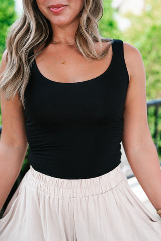 Perfect Layer Scoop Neck Tank - Black