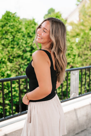 Perfect Layer Scoop Neck Tank - Black