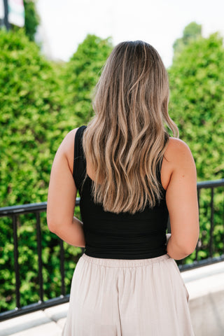 Perfect Layer Scoop Neck Tank - Black