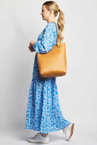 Able Cait Knotted Tote - Cognac