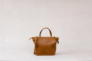 Able Lari Top-Zip Crossbody: Pebbled Whiskey