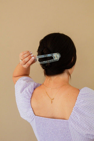 Oversized Flat Claw Clip: Black