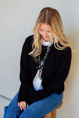 Onyx Floral Lanyard - ANDI