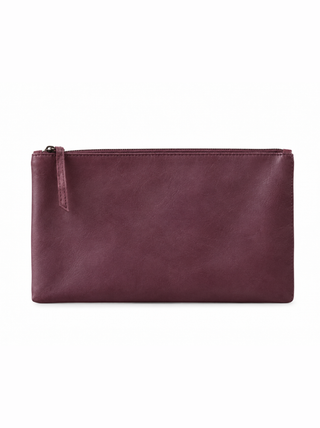 ABLE Marlow Leather Clutch - Wine