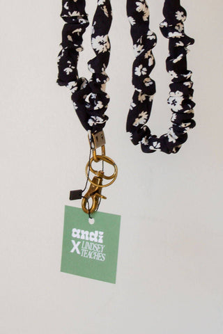 Onyx Floral Lanyard - ANDI