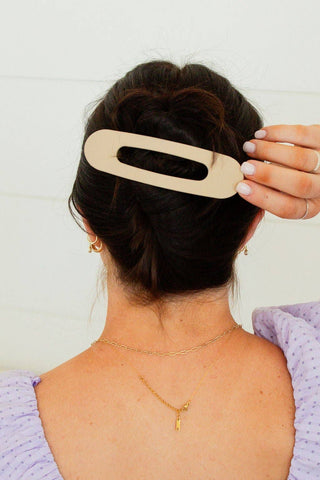 Oversized Flat Claw Clip: Black