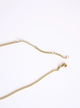 Able Cross Pendant Curb Chain Necklace