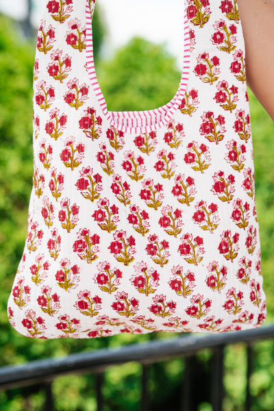 Rose Garden Patchwork Shoulder bag - Red