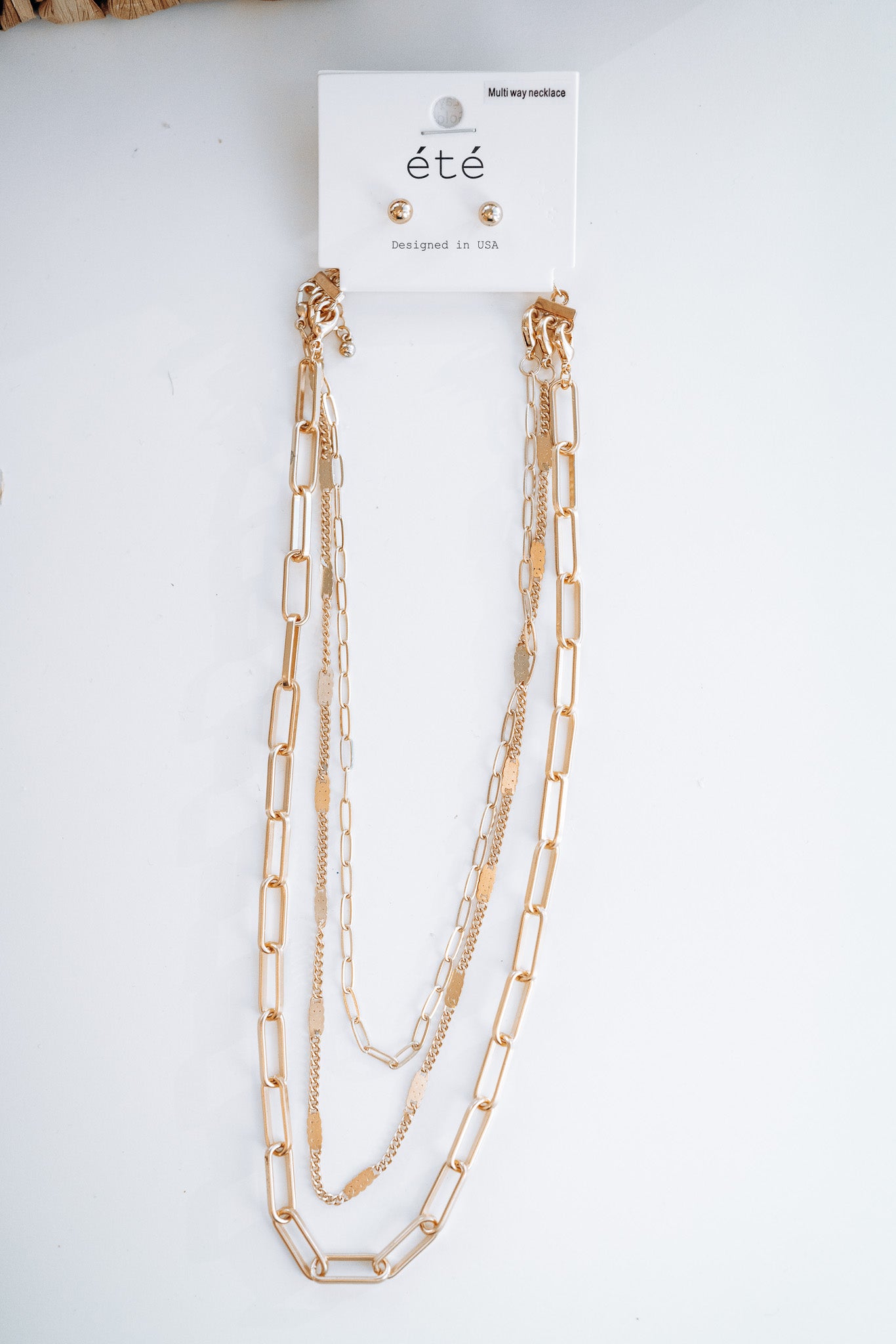 Three Classic Layered Necklace