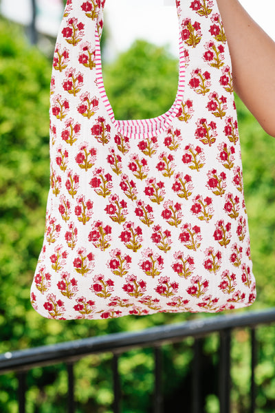 Rose Garden Patchwork Shoulder bag - Red