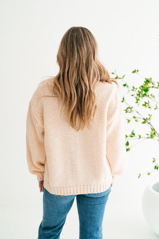 Poetic Charm Floral Embroidered Knit Cardigan