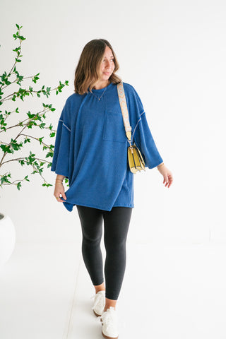Forever Ideal Ribbed Top - Royal Blue