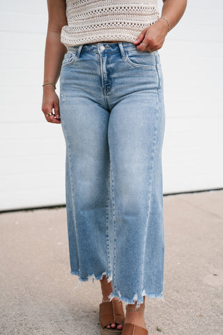Vervet Josie High Rise Crop Wide Leg Jean