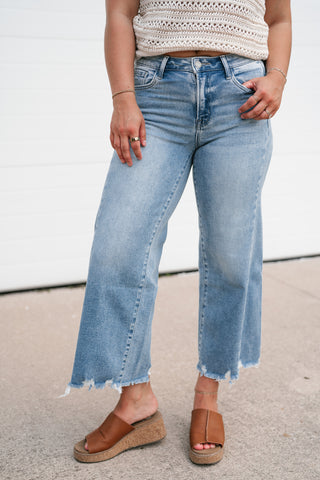 Vervet Josie High Rise Crop Wide Leg Jean