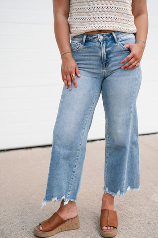 Vervet Josie High Rise Crop Wide Leg Jean