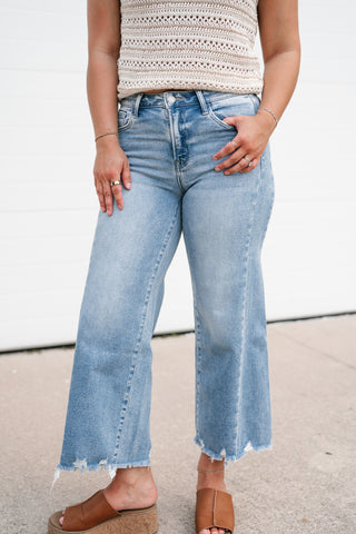 Vervet Josie High Rise Crop Wide Leg Jean