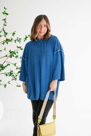 Forever Ideal Ribbed Top - Royal Blue