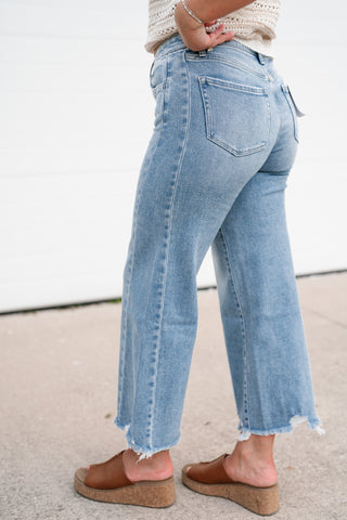Vervet Josie High Rise Crop Wide Leg Jean