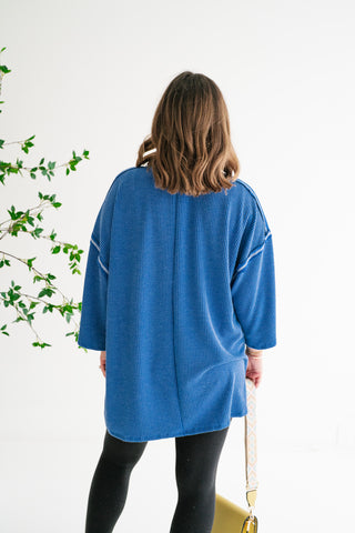 Forever Ideal Ribbed Top - Royal Blue