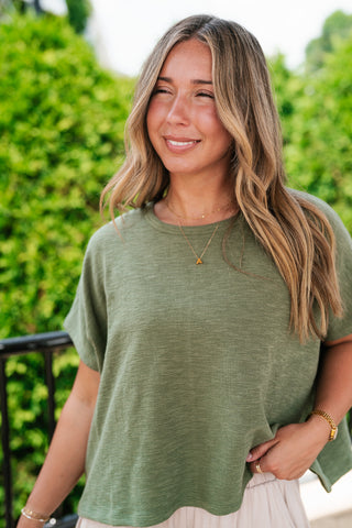 Pure Ease Relaxed Top - Olive