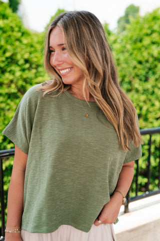 Pure Ease Relaxed Top - Olive