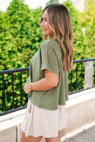 Pure Ease Relaxed Top - Olive