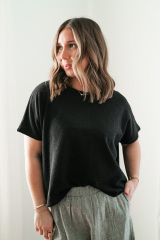 Pure Ease Relaxed Top - Black