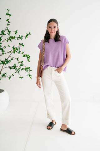 Daily Light Sweater Vest Top - Lavender