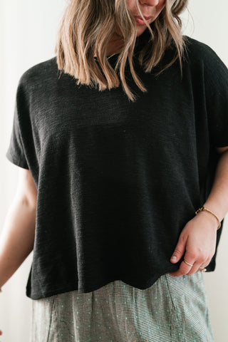 Pure Ease Relaxed Top - Black