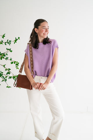 Daily Light Sweater Vest Top - Lavender