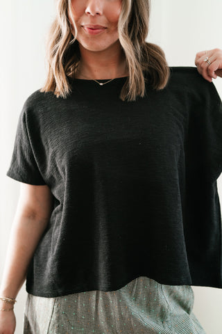 Pure Ease Relaxed Top - Black