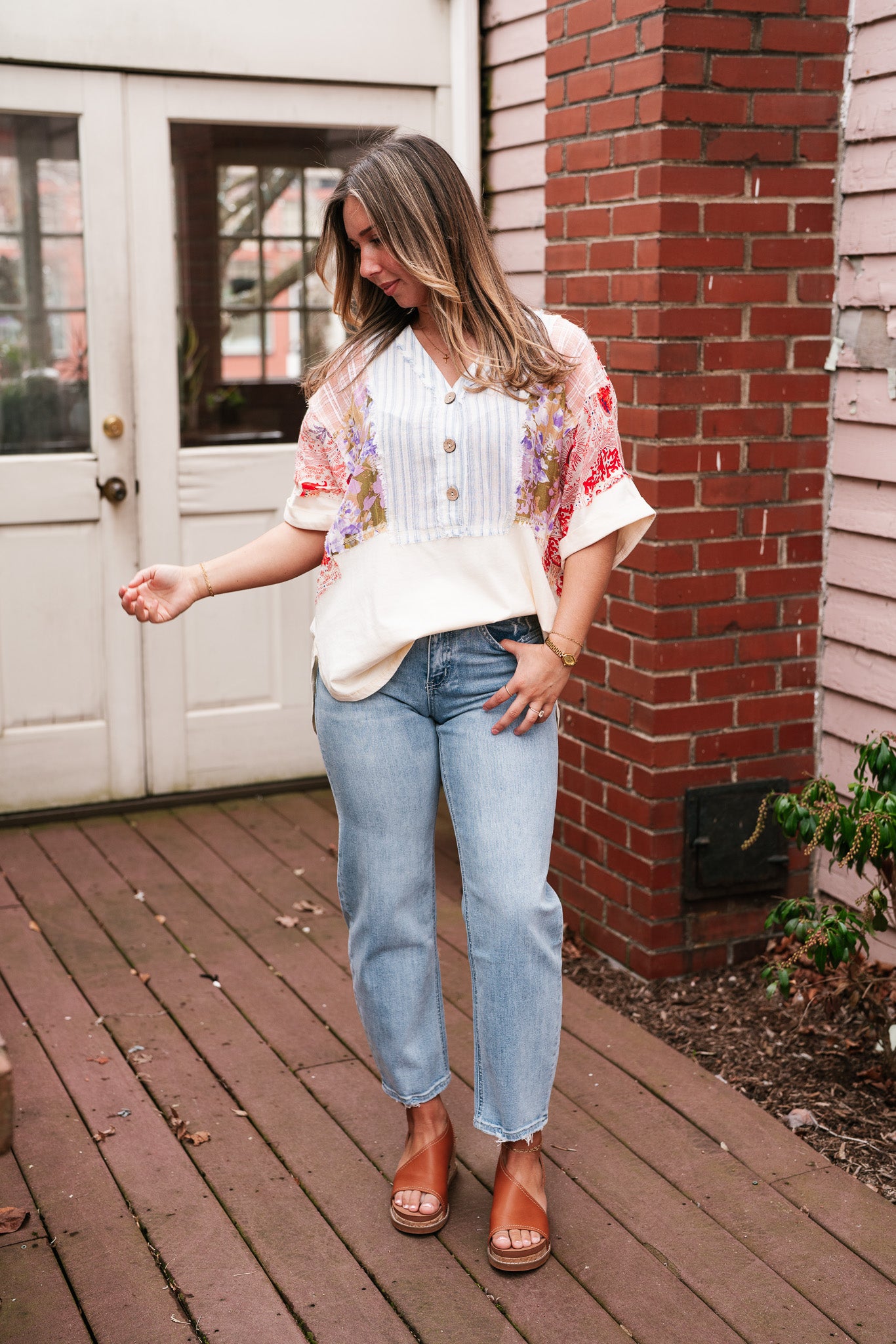 Blooming Brilliance Patchwork Top