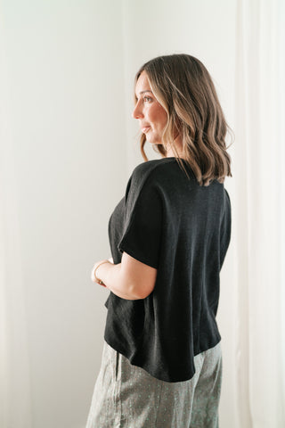 Pure Ease Relaxed Top - Black