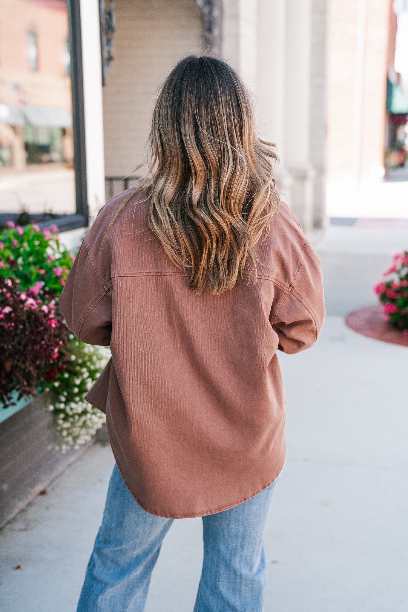 Autumn Chestnut Button Down Top