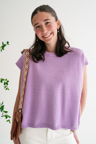 Daily Light Sweater Vest Top - Lavender