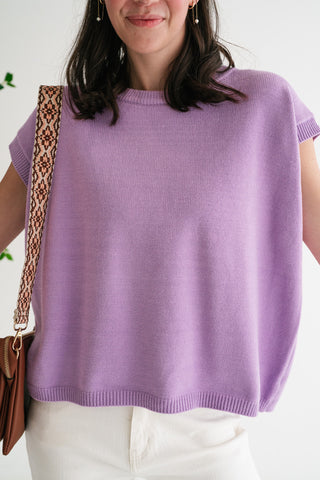 Daily Light Sweater Vest Top - Lavender